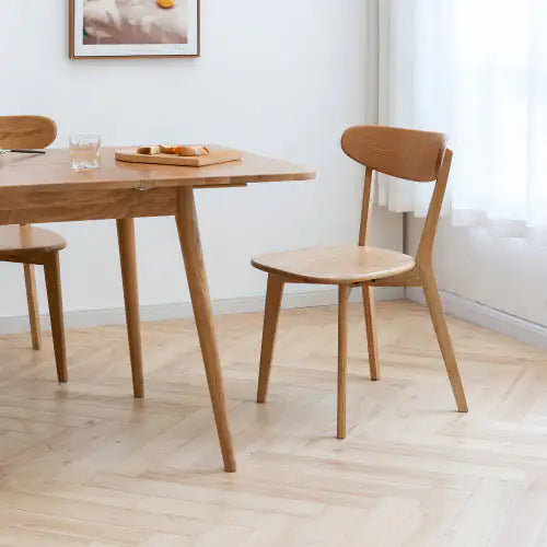 Dining Chair Wooden FAS Grade Oak Natural Wood Made In North America Dirt-free Wood Chair Solid Chair Table Chair Wooden Living Room Chair