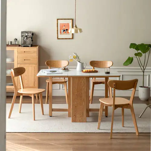 Dining Chair Wooden FAS Grade Oak Natural Wood Made In North America Dirt-free Wood Chair Solid Chair Table Chair Wooden Living Room Chair