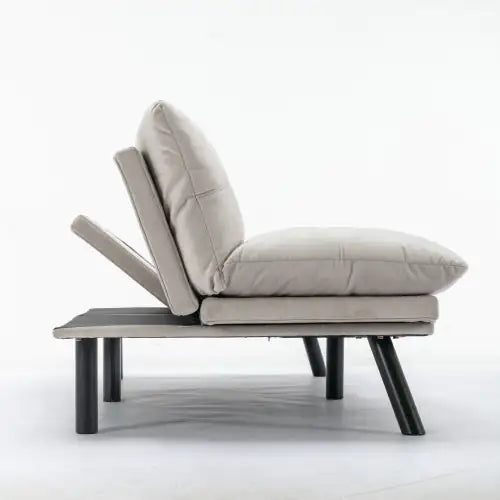 Cream Convertible Folding Modern Sofa Bed