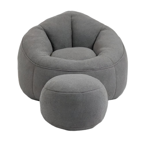 Bedding Bean Bag Sofa Chair High Pressure Foam Bean Bag Chair Material With Padded Foam Padding Compressed Bean Bag With Footrest