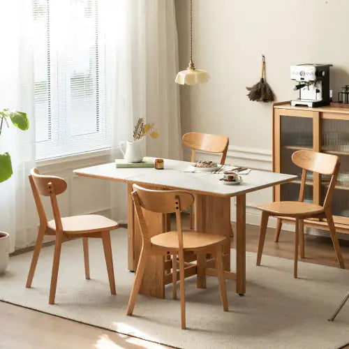 Dining Chair Wooden FAS Grade Oak Natural Wood Made In North America Dirt-free Wood Chair Solid Chair Table Chair Wooden Living Room Chair