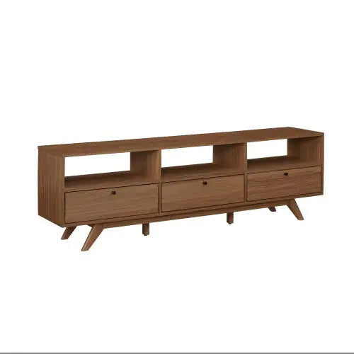 Modern Scandi 3-Door Low Profile TV Stand For TVs Up To 80 Inches Moc