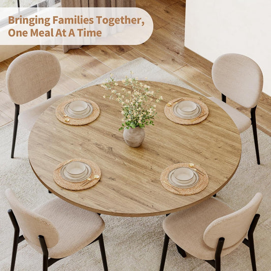 Round Dining Table For Four 42 Inch Farmhouse Storage