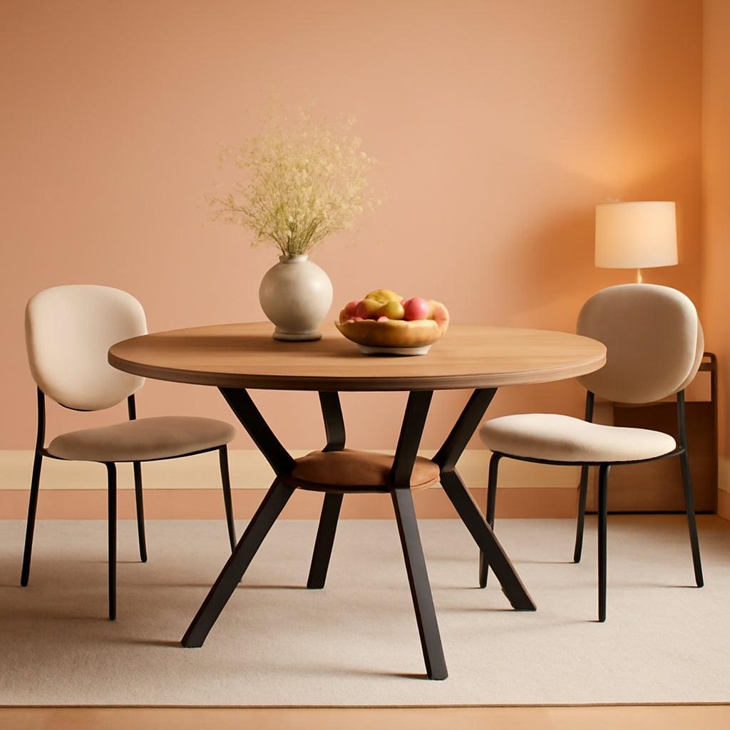 Round Dining Table For Four 42 Inch Farmhouse Storage