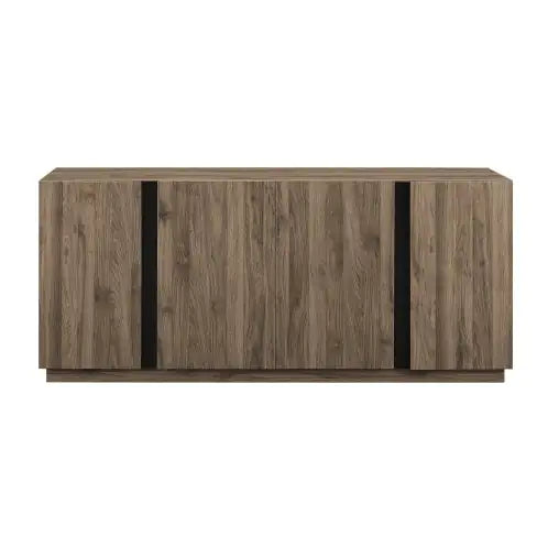 Mid-Century Modern 3-Drawer Low TV Stand For TVs Up To - Slate Grey